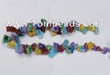 CTD981 Top drilled 10*15mm - 15*25mm nuggets plated druzy agate beads