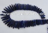 CTD982 Top drilled 6*20mm - 8*45mm sticks lapis lazuli gemstone beads