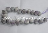 CTD989 Top drilled 15*20mm - 20*25mm nuggets plated druzy amethyst beads