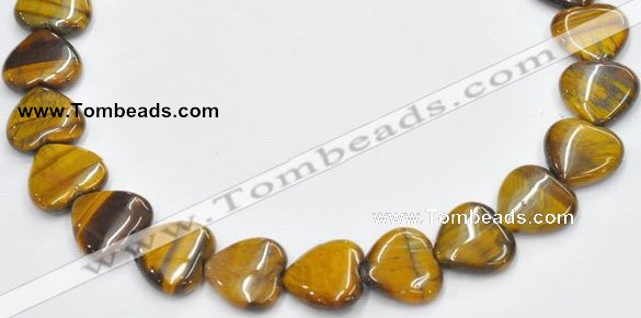 CTE07 20mm heart shape yellow tiger eye beads Wholesale