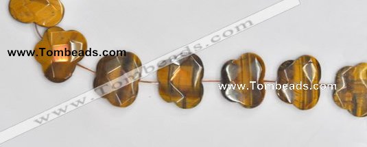 CTE10 butterfly shape 25*30mm yellow tiger eye beads wholesale