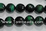 CTE1014 15.5 inches 10mm faceted round dyed green tiger eye beads