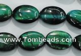 CTE1043 15.5 inches 13*18mm oval dyed green tiger eye beads