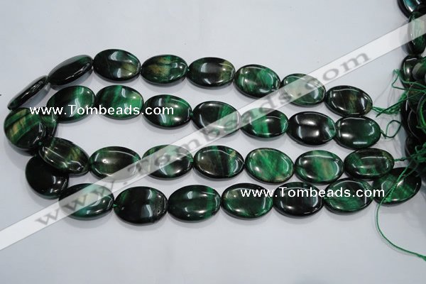 CTE1045 15.5 inches 18*25mm oval dyed green tiger eye beads