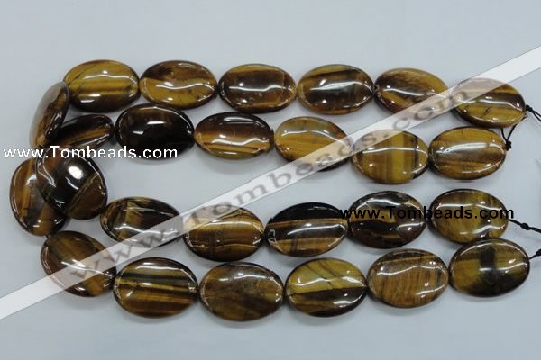 CTE105 15.5 inches 22*30mm oval yellow tiger eye beads wholesale