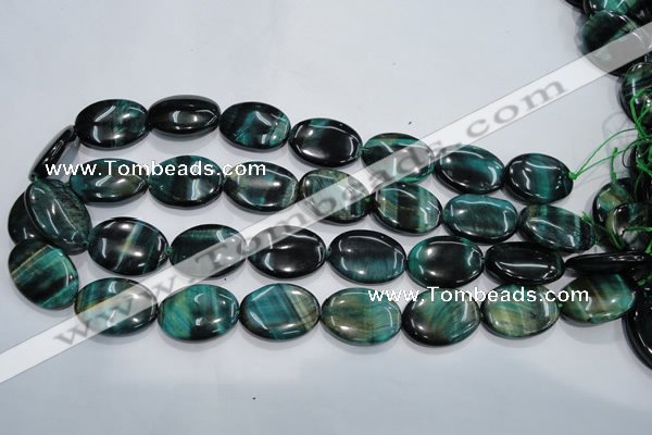 CTE1050 15.5 inches 18*25mm oval dyed green tiger eye beads