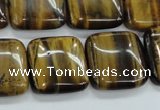 CTE106 15.5 inches 20*20mm square yellow tiger eye beads wholesale