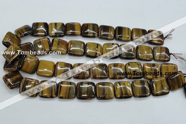 CTE106 15.5 inches 20*20mm square yellow tiger eye beads wholesale