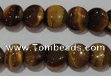 CTE1091 15.5 inches 12mm flat round yellow tiger eye beads