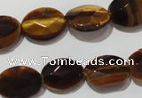 CTE1094 15.5 inches 12*16mm faceted oval yellow tiger eye beads