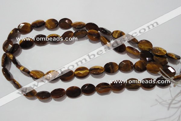 CTE1094 15.5 inches 12*16mm faceted oval yellow tiger eye beads