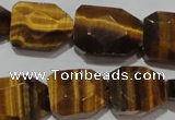 CTE1111 16*18mm - 17*23mm faceted freeform yellow tiger eye beads