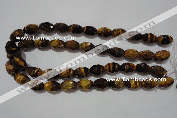 CTE1114 15.5 inches 13*18mm faceted rice yellow tiger eye beads