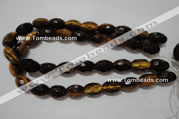 CTE1115 15.5 inches 15*20mm faceted rice yellow tiger eye beads