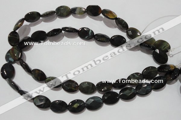 CTE1118 15.5 inches 13*18mm faceted oval blue tiger eye beads