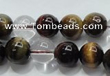 CTE1126 15 inches 8mm round mixed tiger eye & white crystal beads