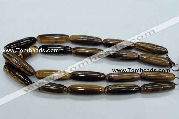 CTE115 15.5 inches 12*40mm cylinder yellow tiger eye beads wholesale