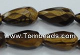 CTE117 15.5 inches 14*26mm faceted teardrop yellow tiger eye beads