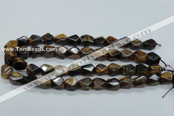 CTE118 15.5 inches 12*18mm faceted cuboid yellow tiger eye beads