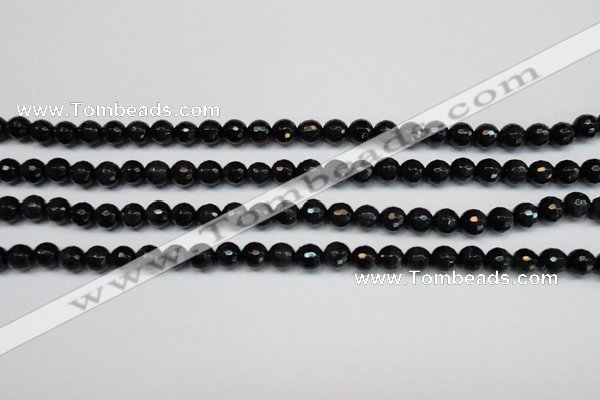 CTE1185 15.5 inches 6mm faceted round blue tiger eye beads