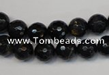 CTE1186 15.5 inches 8mm faceted round blue tiger eye beads