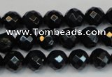 CTE1187 15.5 inches 10mm faceted round blue tiger eye beads