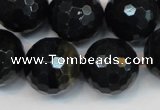 CTE1192 15.5 inches 18mm faceted round blue tiger eye beads