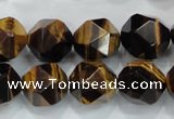 CTE1205 15 inches 16mm faceted nuggets yellow tiger eye beads