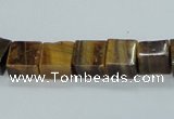 CTE121 15.5 inches 10*10mm cube yellow tiger eye beads wholesale