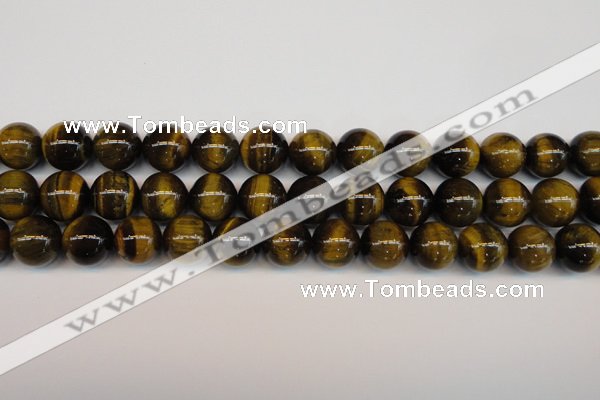 CTE1213 15.5 inches 12mm round AB grade yellow tiger eye beads