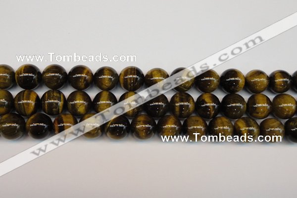 CTE1214 15.5 inches 14mm round AB grade yellow tiger eye beads