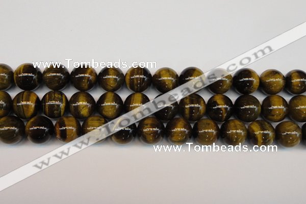 CTE1215 15.5 inches 16mm round AB grade yellow tiger eye beads