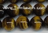 CTE1219 15.5 inches 8mm round AB+ grade yellow tiger eye beads