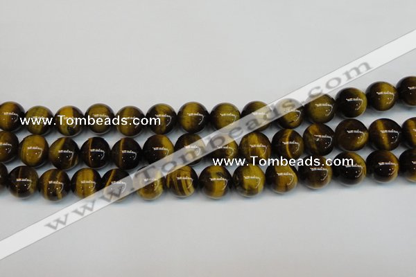 CTE1220 15.5 inches 10mm round AB+ grade yellow tiger eye beads