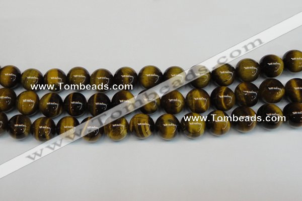 CTE1221 15.5 inches 12mm round AB+ grade yellow tiger eye beads