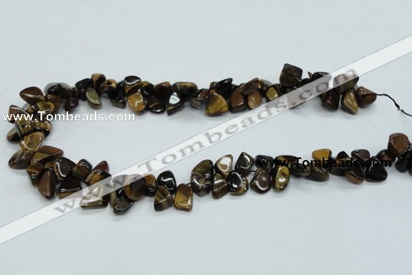 CTE123 15.5 inches 8*12mm nugget yellow tiger eye beads wholesale
