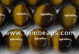 CTE1237 15.5 inches 12mm round A+ grade yellow tiger eye beads