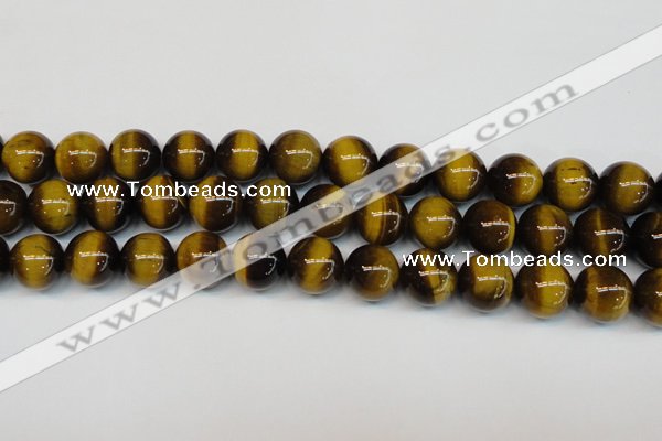 CTE1238 15.5 inches 14mm round A+ grade yellow tiger eye beads