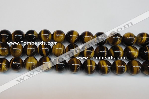 CTE1246 15.5 inches 14mm round AA grade yellow tiger eye beads