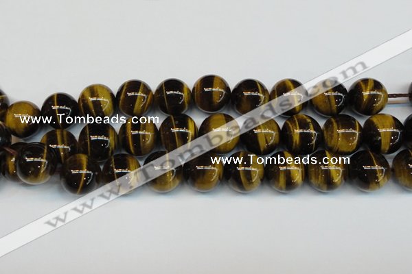 CTE1253 15.5 inches 12mm round AAA grade yellow tiger eye beads