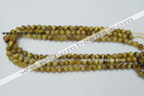 CTE128 15.5 inches 8mm round yellow tiger eye gemstone beads