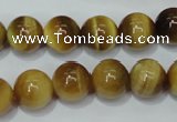 CTE130 15.5 inches 12mm round yellow tiger eye gemstone beads