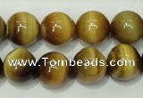 CTE131 15.5 inches 14mm round yellow tiger eye gemstone beads