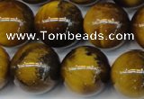 CTE1314 15.5 inches 14mm round B grade yellow tiger eye beads