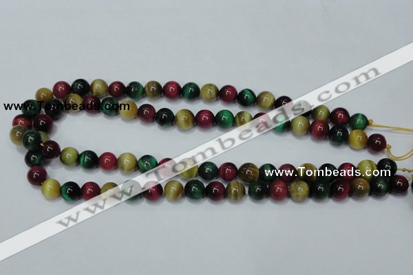 CTE134 15.5 inches 10mm round dyed tiger eye gemstone beads