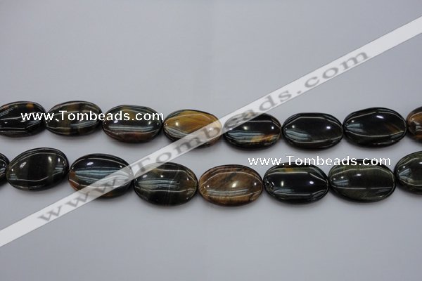 CTE1366 15.5 inches 22*30mm oval yellow & blue tiger eye beads