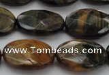 CTE1373 15.5 inches 18*25mm faceted oval yellow & blue tiger eye beads