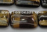 CTE1381 15.5 inches 18*25mm rectangle yellow & blue tiger eye beads