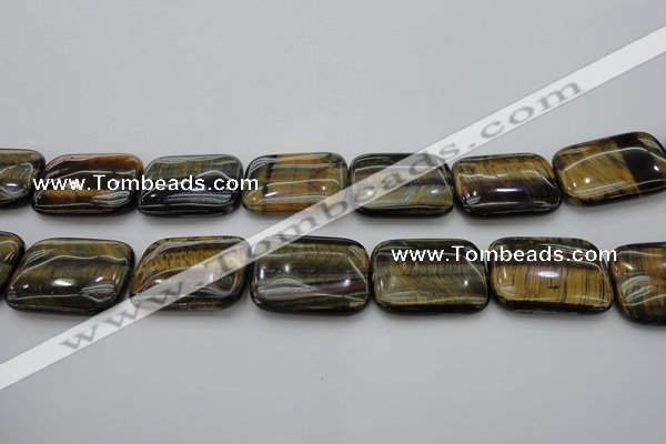 CTE1384 15.5 inches 30*40mm rectangle yellow & blue tiger eye beads