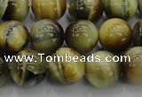 CTE1443 15.5 inches 10mm round golden & blue tiger eye beads